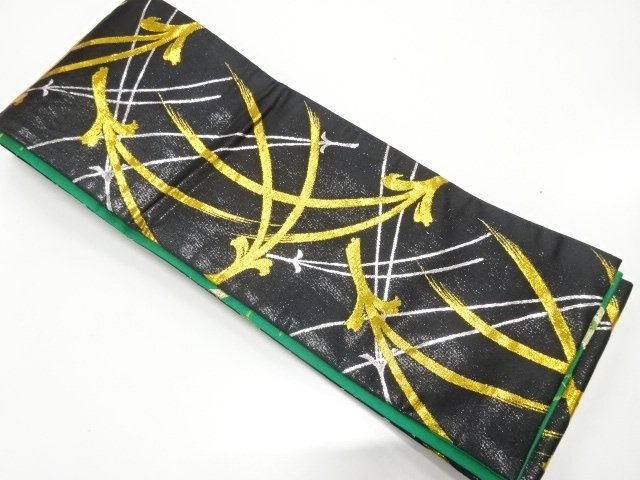 JAPANESE KIMONO / HANHABA OBI FOR DANCE / REVERSIBLE / WOVEN PINE 